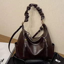 DressBerry Structured Shoulder Bag With Detachable Sling Strap-2
