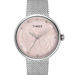 Timex Women Dial & Stainless Steel Bracelet Style Straps Analogue Watch TWEL19300-image-73