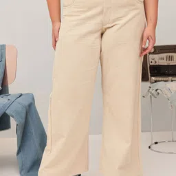 CURVY STREET Women Original Straight Fit Corduroy Trousers-picture-22