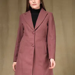 Juelle Women Notched Lapel Collar Single-Breasted Longline Overcoat-picture-10