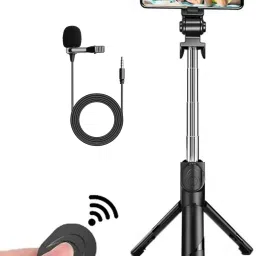 MOOZMOB Tripod with Mic for Vloging Video Recording and Youtube Tripod, Monopod-26