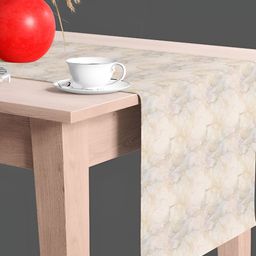 ArtzFolio Beige & White Printed Table Runner image 2