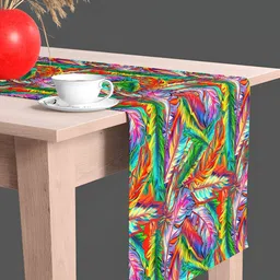 ArtzFolio Red & Green Printed Table Runner image 2