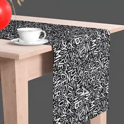 ArtzFolio Black & White Digital Printed Table Runner image 2