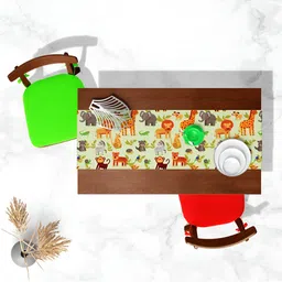 ArtzFolio Pista Green & Brown Digital Printed Table Runner image 3