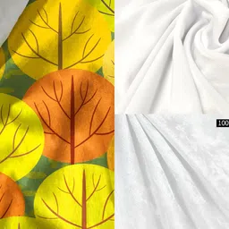 ArtzFolio Yellow & Green Abstract Printed Table Runner image 5