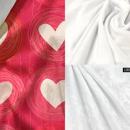 ArtzFolio Pink & White Abstract Printed Table Runner image 5
