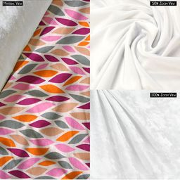 ArtzFolio Pink & White Abstract Printed Rectangular Velvet Table Runner image 5