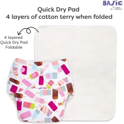 superbottoms BASIC 2 Cloth Diapers Washable & Reusable for 3M-3Y (2 Shells + 2 Inserts) image 3