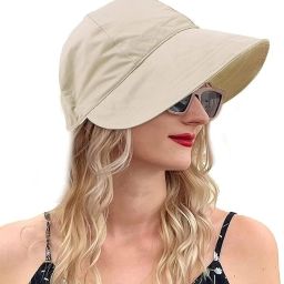 AlexVyan Sun Bucket Hat for Women Wide Brim UV Protection with Drawstring Closure-image-72