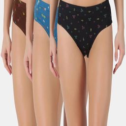 Dollar Lehar Super Combed Cotton Women's Solid Hipster Panty - Pack of 3 - Actual Colour May Vary-image-5