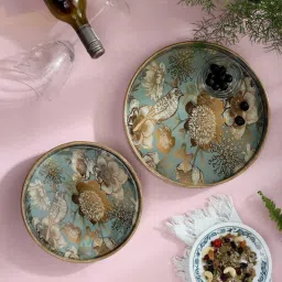 Grey Gold Bird Tray Serving Set-image-52