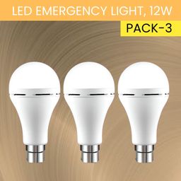 guggu 12W Rechargeable Inverter LED Bulb with Upto 4H.Power Cut Lighting Pack of_3N375 4 hrs Bulb Emergency Light-picture-48