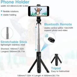 Infinite Digital Selfie Stick with Tripod Stand, Bluetooth Extendable Tripod for Mobile Phone_C13 Tripod image 5