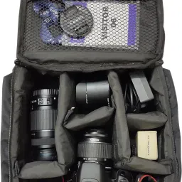 AdventIQ DSLR/SLR Camera Lens Shoulder Printed Backpack-(BNP 0197P- 2)-Red ClrCamera Bag image 4