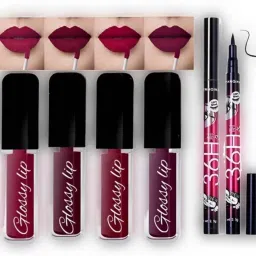4 in 1 Matte Liquid Lipstick Waterproof and Smudge proof Pencil Eyeliner-3