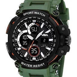 V2A Men Black Dial Analogue & Green Digital Multi Function Watch V2A-1708-green image 4
