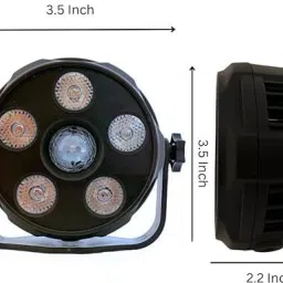 kavora Mini Par DJ Light with 6 Multi-Color LEDs – Ideal for Festivals & Parties Single Disco Ball image 2