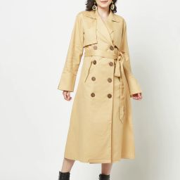 98%Cotton & 2%Spandax Solid Coat For Women-image-11