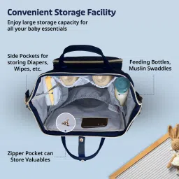 luvlap Lily Diaper bag for mom & baby, Multfunctional & Watterproof with Changing Mat Diaper Bag image 4
