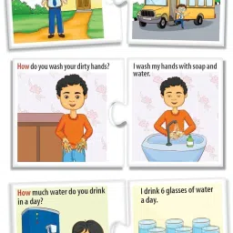 creatives Let's Find Out-How WH Question Series Self-Correcting Match Ups Game Ages 4 & Up image 2