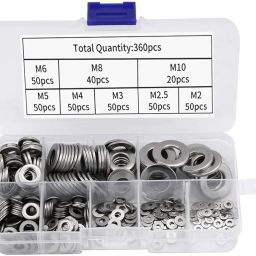 Nut 360Pcs Stainless Steel Fender Washer 304 Stainless Steel Flat Washers for Screws-10