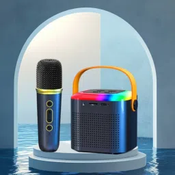SACRO Y1 (PORTABLE WIRELESS SPEAKER) With Karaoke Mic and High Quality SoundA418 10 W Bluetooth Laptop/Desktop Speaker-16