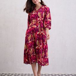 CHETI Floral Printed Fit & Flare Maxi Dress-image-72