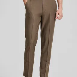 Snitch Men Smart Slim Fit Formal Trousers-image-14