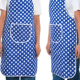 Aura 2-Pcs Blue & White Printed Waterproof Aprons-34