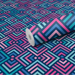 DeCorner Blue & Pink Printed Self-Adhesive & Durable WallSticker-picture-36