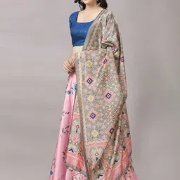 Kaizen TEXO FAB Printed Semi-Stitched Lehenga & Unstitched Blouse With Dupatta image 3