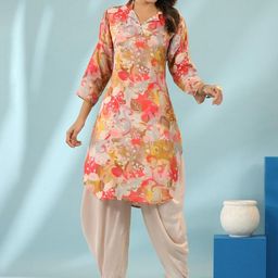 Kaftanize Women Ethnic Motifs Printed Kurta with Trousers-image-52
