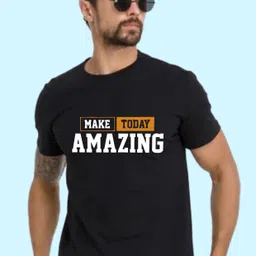 Uniplanet store Men Typography Printed Round Neck Cotton T-shirt-image-38