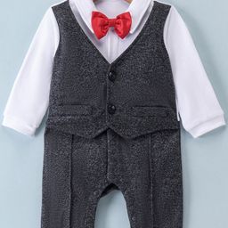 Mark & Mia Infant Boys Rompers With Bow & Waist Coat-image-85