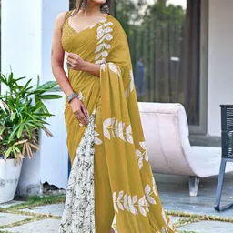 PEENGAX Ethnic Motifs Printed Pure Cotton Bagru Saree-46