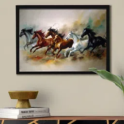 Art Street Brown & Multicoloured 1 Piece Wood Abstract Wall Fashion-image-92