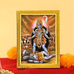 Art Street Brown & Grey Devi Kali Maan Religious Wall Paintings-image-95
