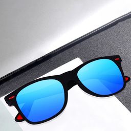 SPADEACES Unisex Square Polarised and UV Protected Lens Sunglasses BLUE BLACK WAYFARAR-44-picture-43