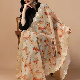 Kaizen TEXO FAB Printed Organza Dupatta image 5