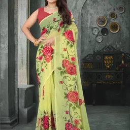 GAVUBAA Multicoloured Pure Georgette Leheriya Sarees-picture-45