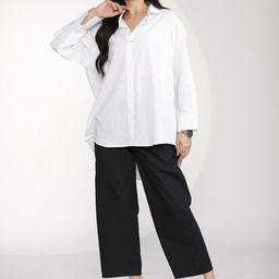 LetsDressUp Shirt Collar-Neck Oversized Shirt With Wide Leg Palazzo Co-Ords-image-2