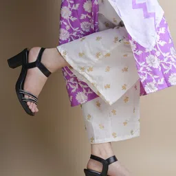 Shoetopia Embellished Open Toe Block Sandals image 2