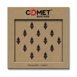 Comet Busters Beautiful Traditional Designer Bindis - Black & Maroon-53