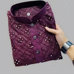 AWM Men Cotton Embroidered Straight Kurta-image-72