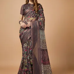 VS MALL Digital Printed Art Silk Saree With Blouse Piece-image-30