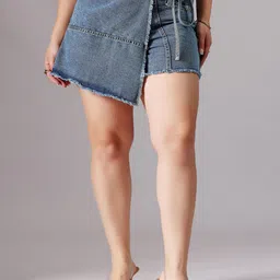 Miss Chase A+ Denim Tie-Up Skorts-image-77
