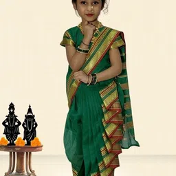 Mom and Me Girls Art Silk Sarees-picture-16