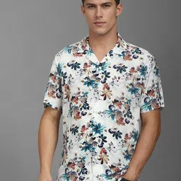 Louis Philippe Jeans Men Cuban Collar Floral Printed Casual Shirt-image-61