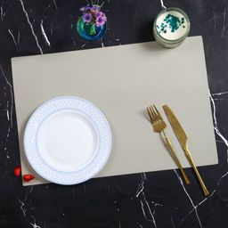 OBSESSIONS 6-Pcs Cream Rectangle PVC Waterproof Dining Table Placemats-image-8